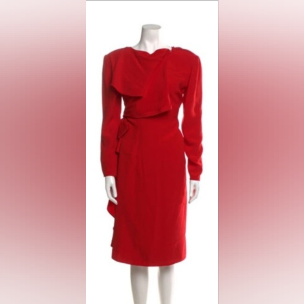 Valentino vintage knee length dress, red size M